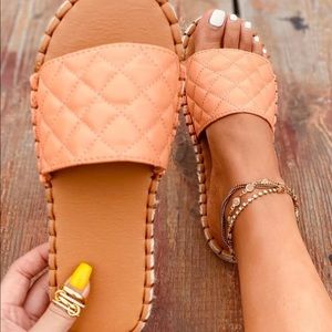 Shein Quilted Slide Sandals